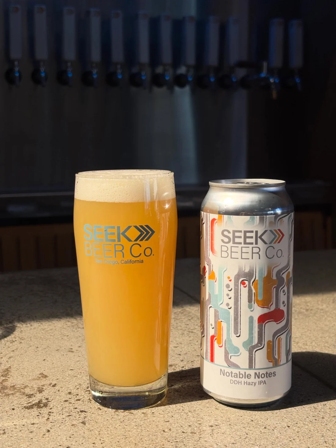 Notable Notes DDH hazy IPA can and pour at Seek Beer Co.